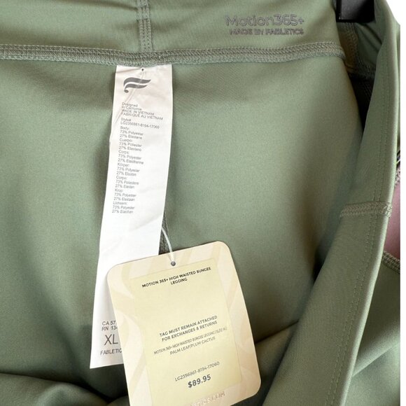 NWT Motion 365+ High Waisted Bungee Leggings Purple/Green w/Pockets-Extra Large - Picture 6 of 8